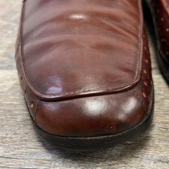 Lorenzo Banfi Milano Men’s Leather Loafers Size 10.5 Brown Classic Dress Shoes